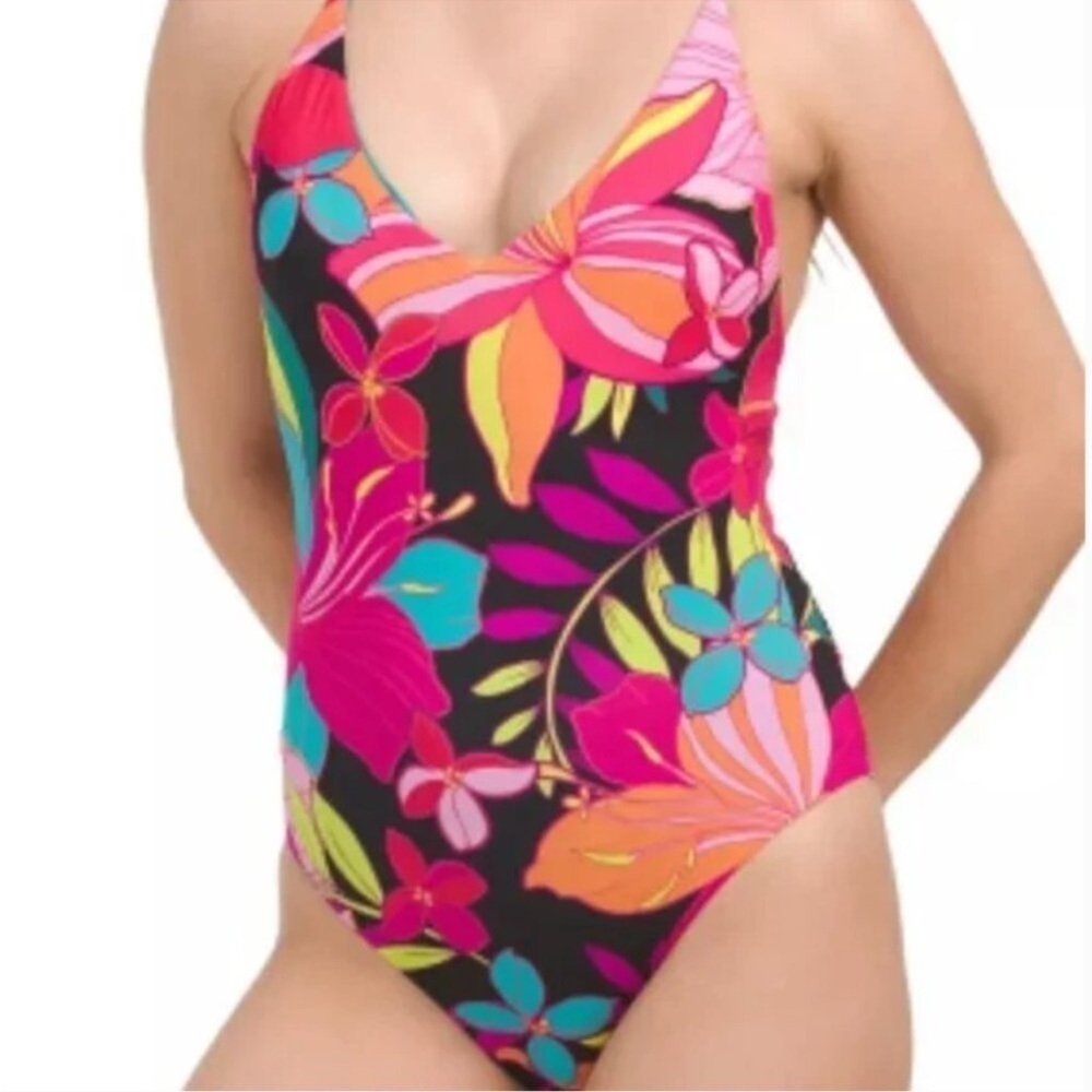 NWT TRINA TURK SOLAR One Piece Strappy/Convertible Back Swimsuit - Picture 10 of 11